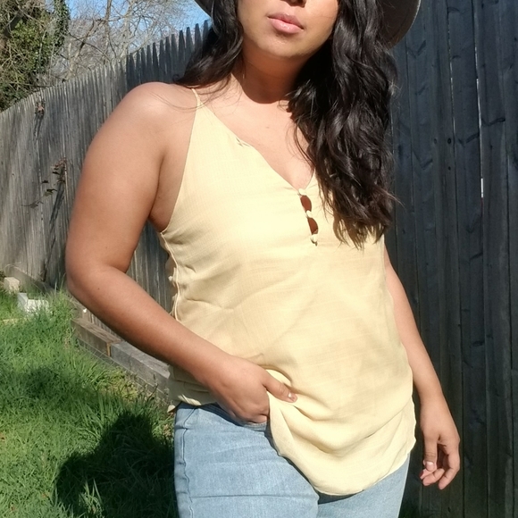 MITTOSHOP BUTTON CAMI TUNIC TOP - Picture 10 of 14